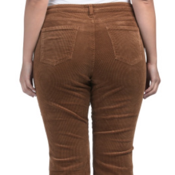 Kut From The Cloth Kelsey Ankle Flare Raw Hem Corduroy jeans/Cognac - Picture 2 of 8
